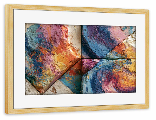 Poster mit Rahmen kiefer "Texturen Voller Bewegung" artboxONE - Natur,Abstrakt,Geometrie