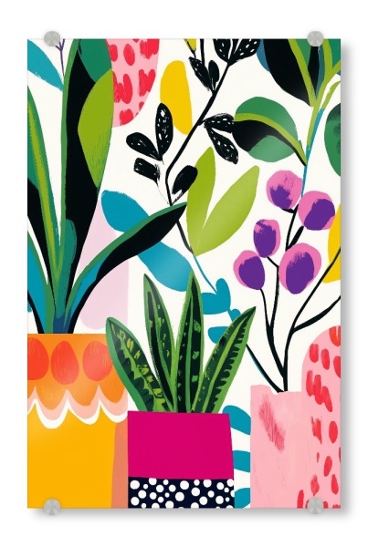 Acrylglasbild "Topfblumen A" artboxONE - Natur,Floral - Topfblumen,Blumen,Natur,Botanik