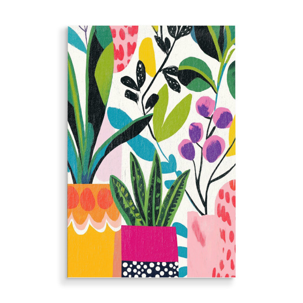 Holzbild "Topfblumen A" artboxONE - Natur,Floral - Topfblumen,Blumen,Natur,Botanik