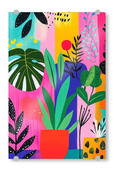 Acrylglasbild "Topfblumen C" artboxONE - Natur,Floral - Topfblumen,Blumen,Natur,Botanik