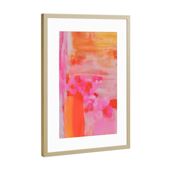 Poster mit Rahmen Gold "Abstrakt, Sommer Leuchten" artboxONE - Natur,Abstrakt,Streetart