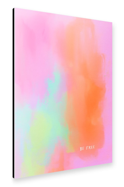 Alu-Dibond "Abstrakt, buntes Be Free" 75x50 cm artboxONE
