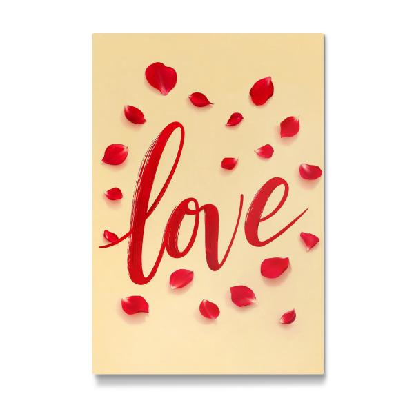 Galerie-Print "Liebe mit roten Blütenblättern" 30x20 cm artboxONE
