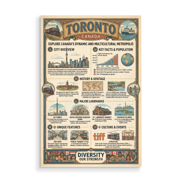 Holzbild "Entdecken Sie Toronto, Kanada" artboxONE - Städte,Architektur
