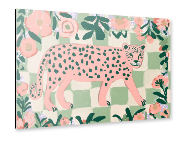 Alu-Dibond "Pasteller Safari Leopard" 30x20 cm artboxONE