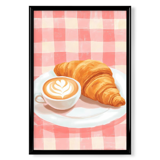 Breakfast: Croissant and Latte