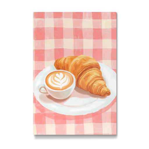 Breakfast: Croissant and Latte