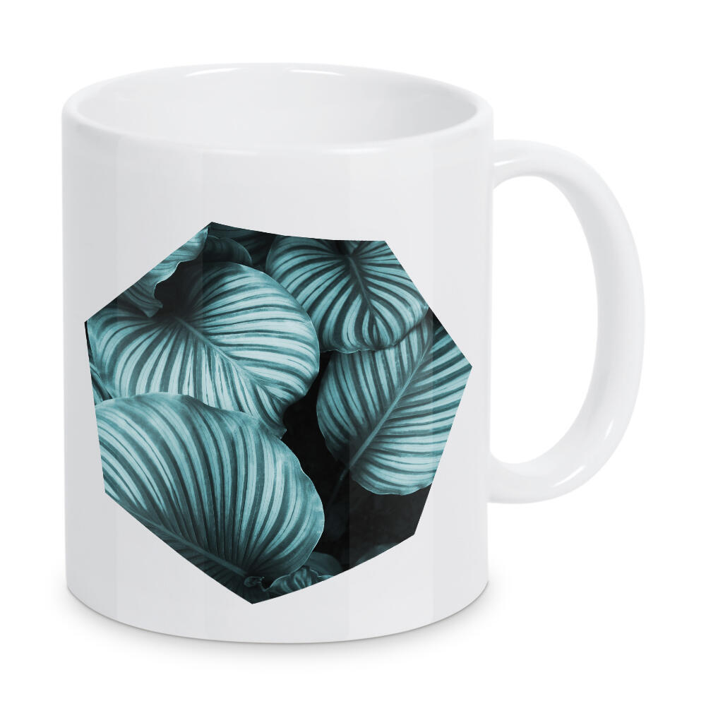 Tasse "Leaf me alone" artboxONE - Natur,Reise,Floral,Abstrakt,Schwarzweiß,Festivals - Pflanze,Blätter