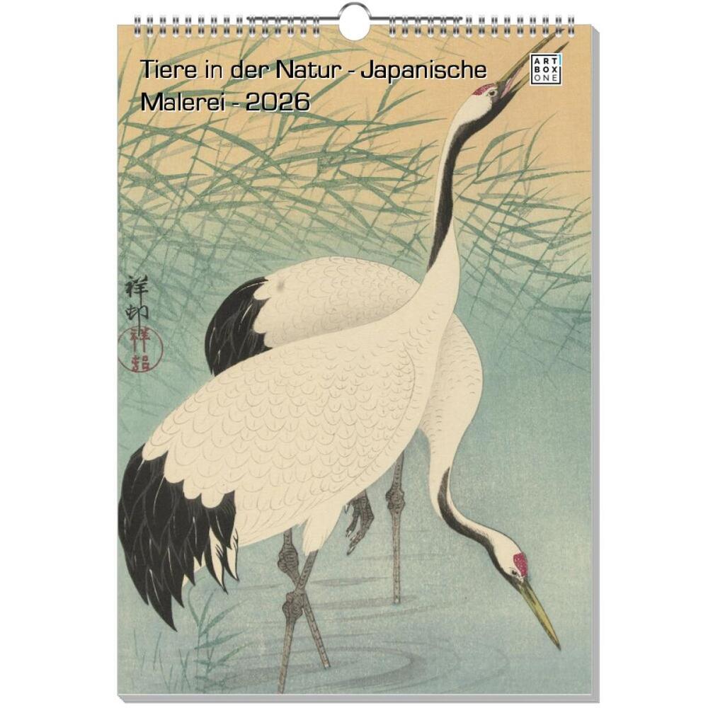 artboxONE Wandkalender A3 2026 Tiere in der Natur - Japanische Malerei Tiere