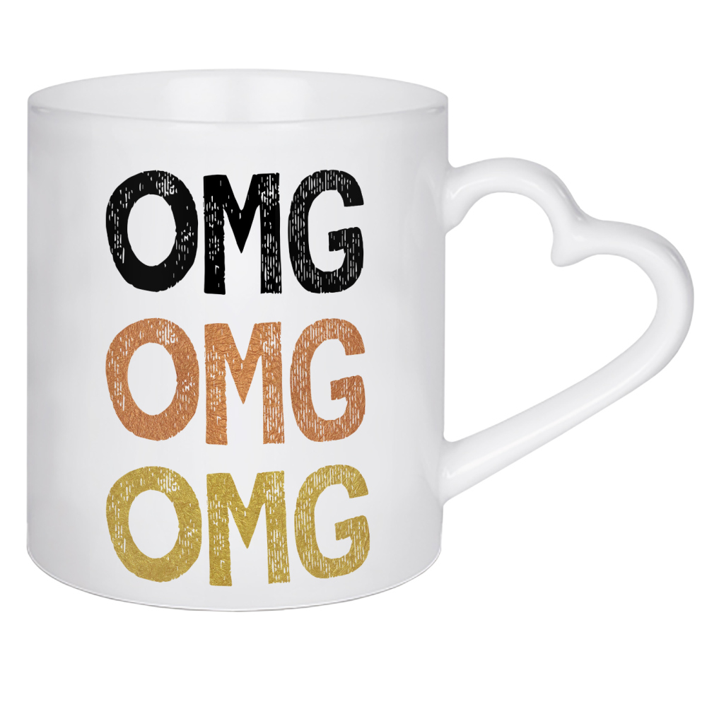 Herztasse "OMG, OMG, OMG" artboxONE - Typografie