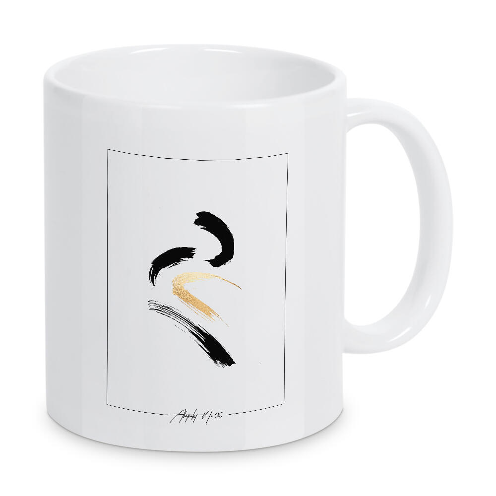 Tasse "ABSTRAKT NO.06" artboxONE - Abstrakt,Schwarzweiß