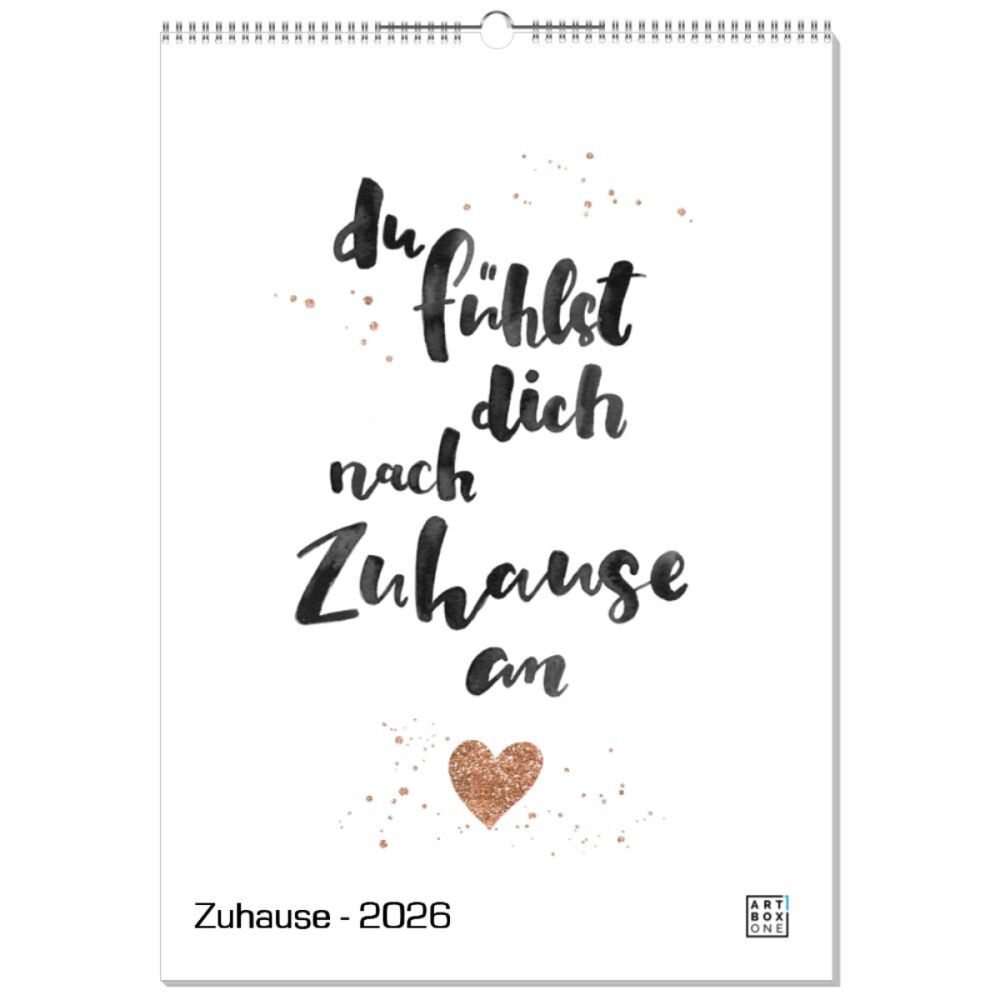 artboxONE Wandkalender A2 2026 Zuhause Zuhause