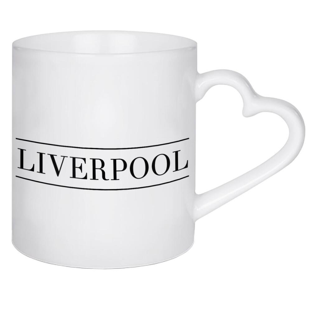 Herztasse "LIVERPOOL | HORIZONTAL" artboxONE - Städte,Reise,Schwarzweiß,Fashion,Städte / Weitere