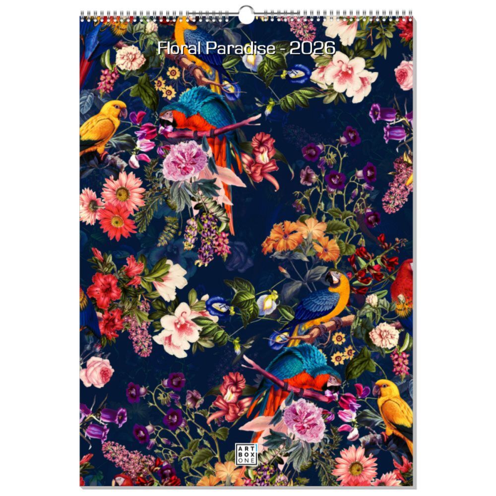 artboxONE Wandkalender A2 2026 Floral Paradise Natur