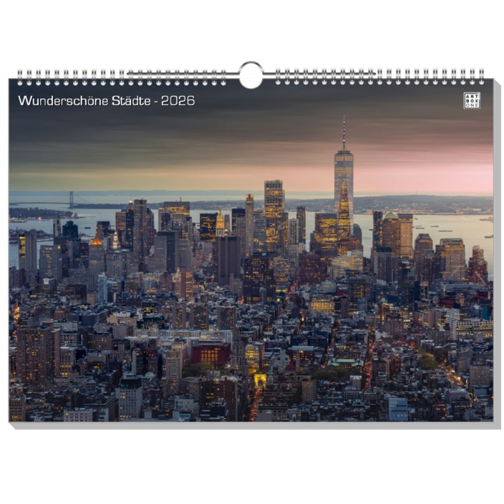 artboxONE Wandkalender A3 2025 Wunderschöne Städte Städte