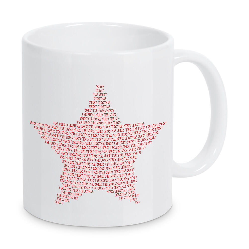 Tasse "Text Art MERRY CHRISTMAS" artboxONE - Typografie,Weihnachten