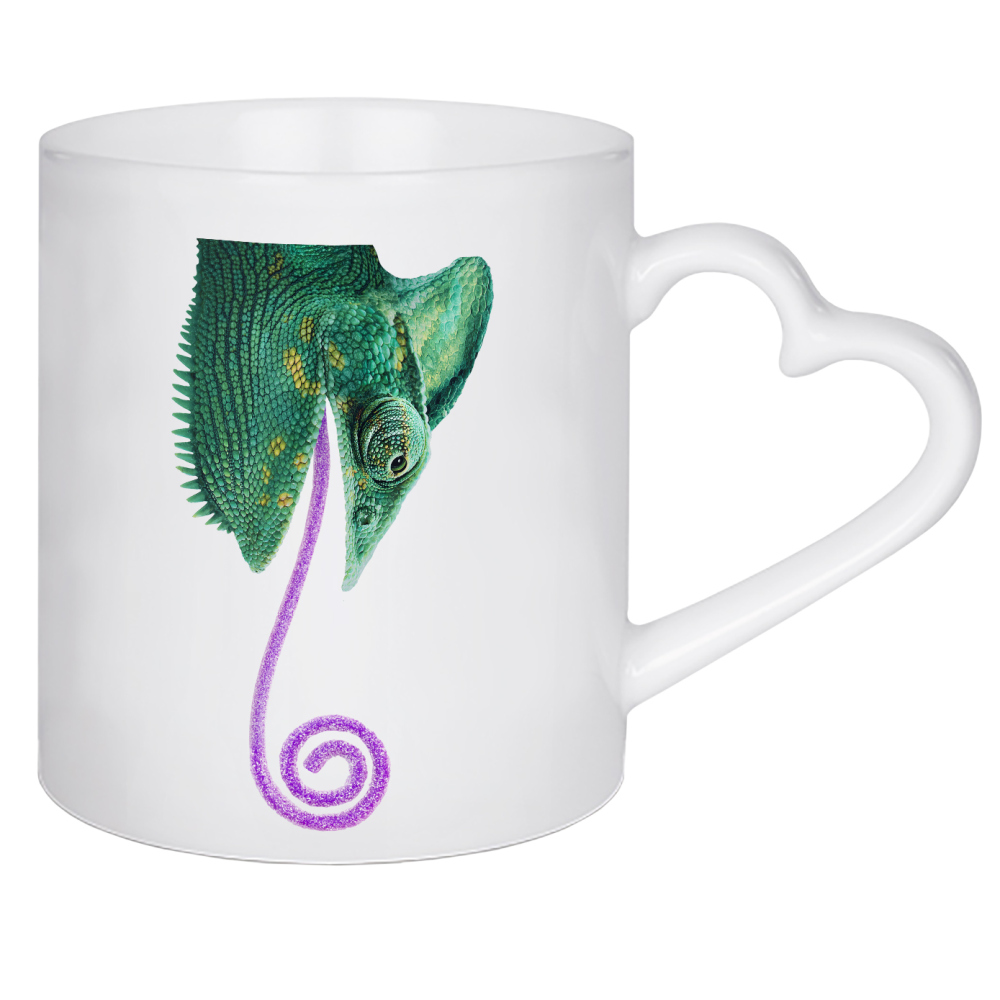 Herztasse "CANDY CHAMELEON" artboxONE - Natur,Für Kinder,Tiere,Essen & Trinken,Comic,Fiktion