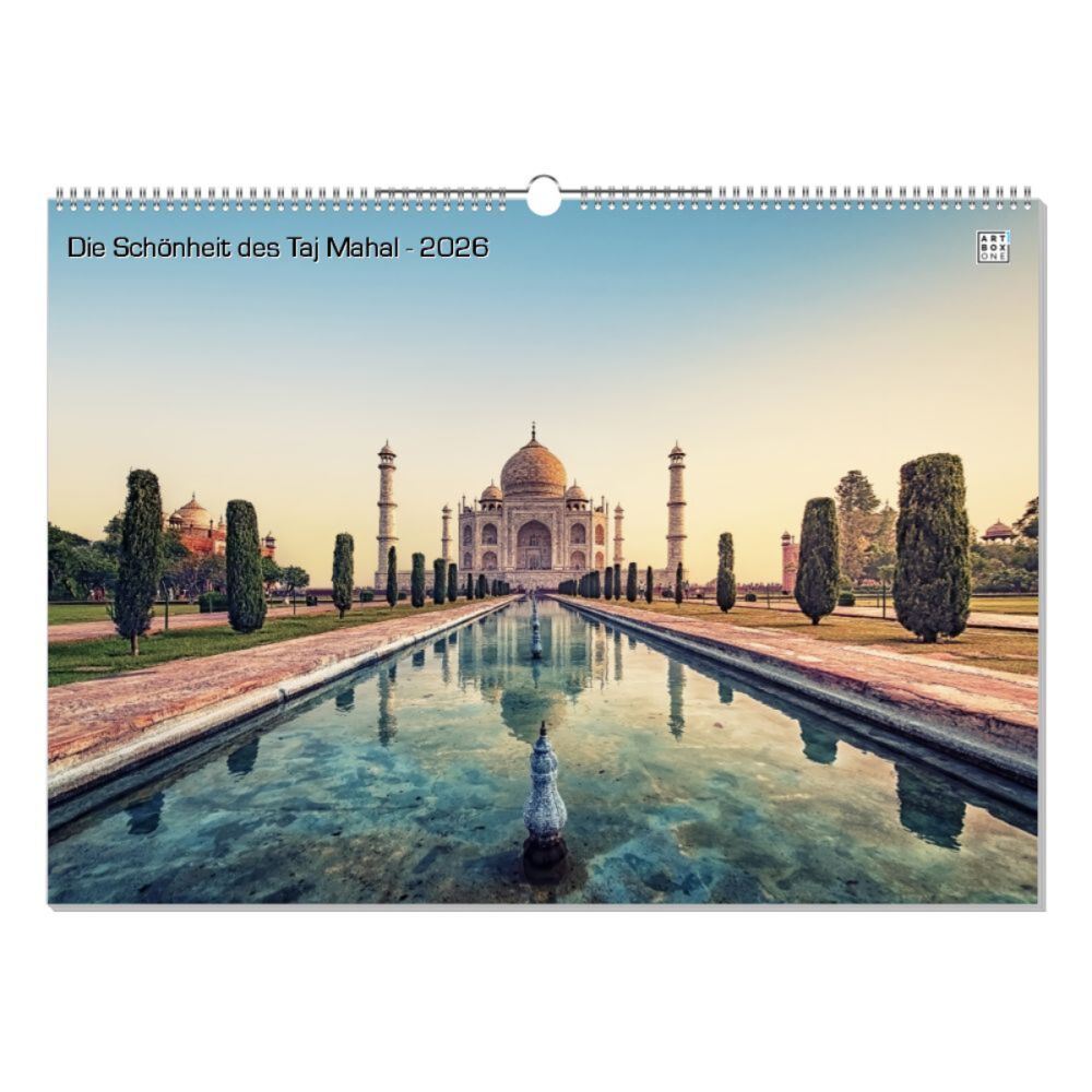 artboxONE Wandkalender A2 2026 Die Schönheit des Taj Mahal Tajmahal