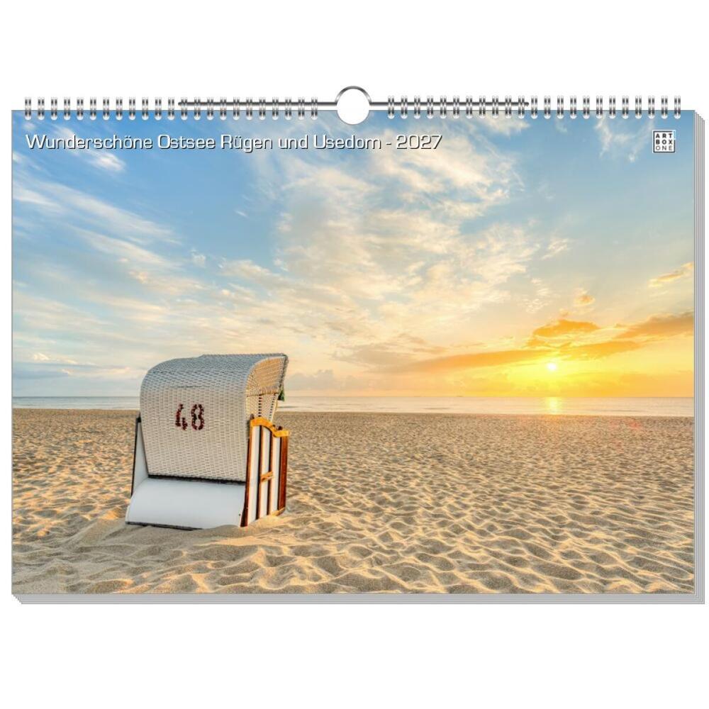 artboxONE Wandkalender A3 2026 Wunderschöne Ostsee Rügen und Usedom Ostsee