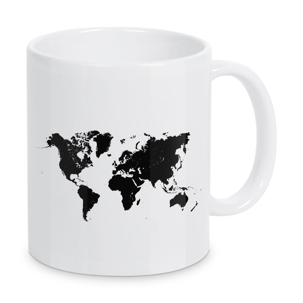 Tasse "World map 37 black" artboxONE - Reise,Kartografie