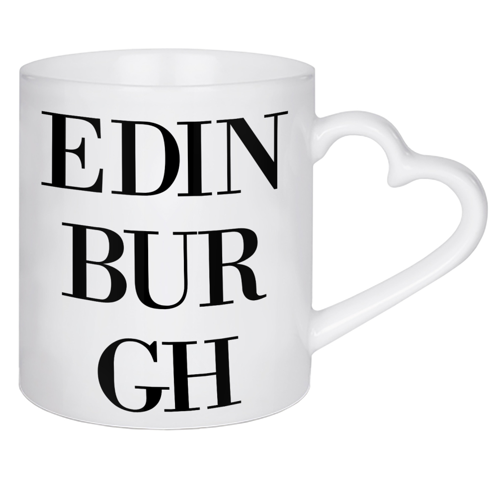 Herztasse "Edinburgh Rosa" artboxONE - Städte,Typografie,Städte / Weitere