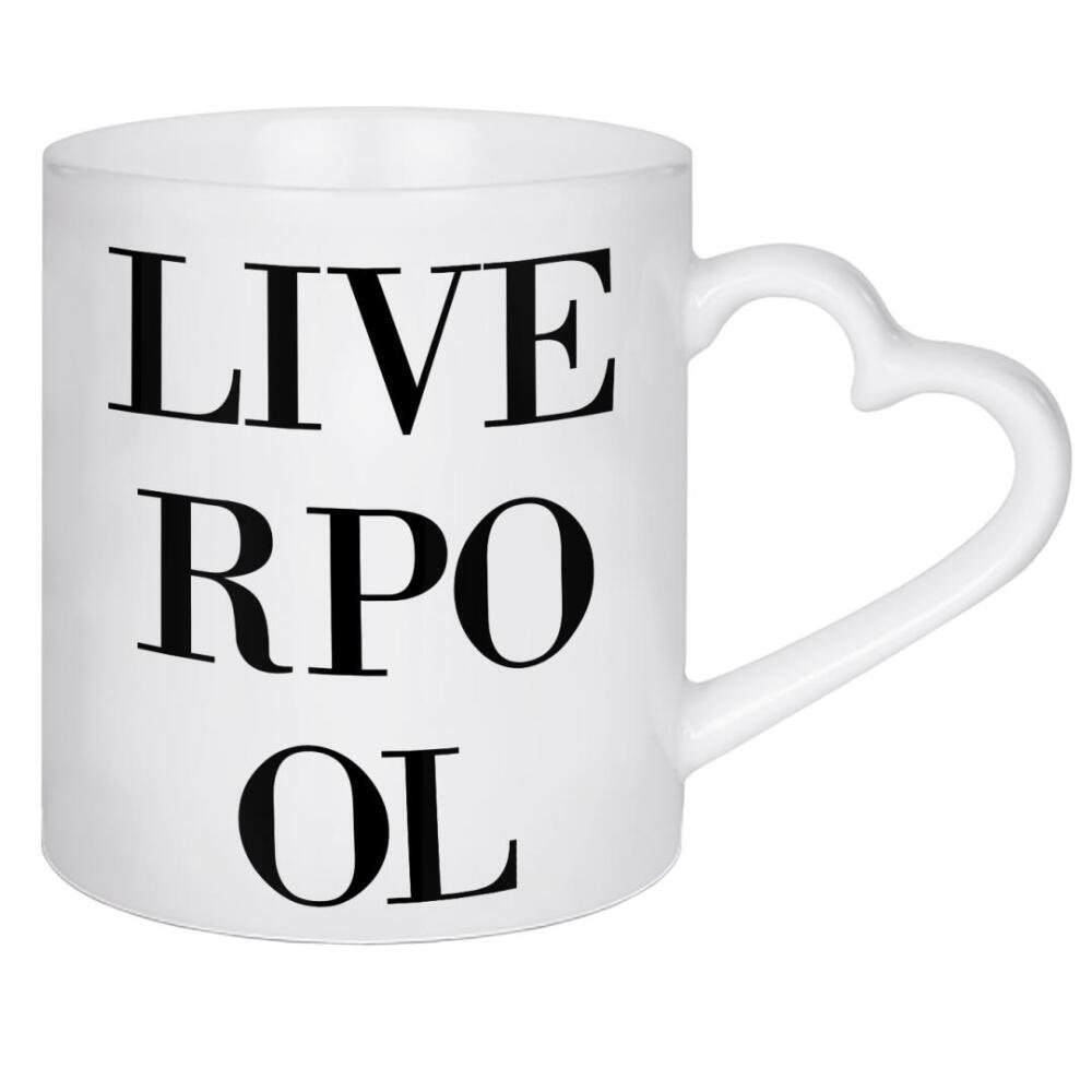 Herztasse "Liverpool Rosa" artboxONE - Städte,Typografie,Städte / Weitere