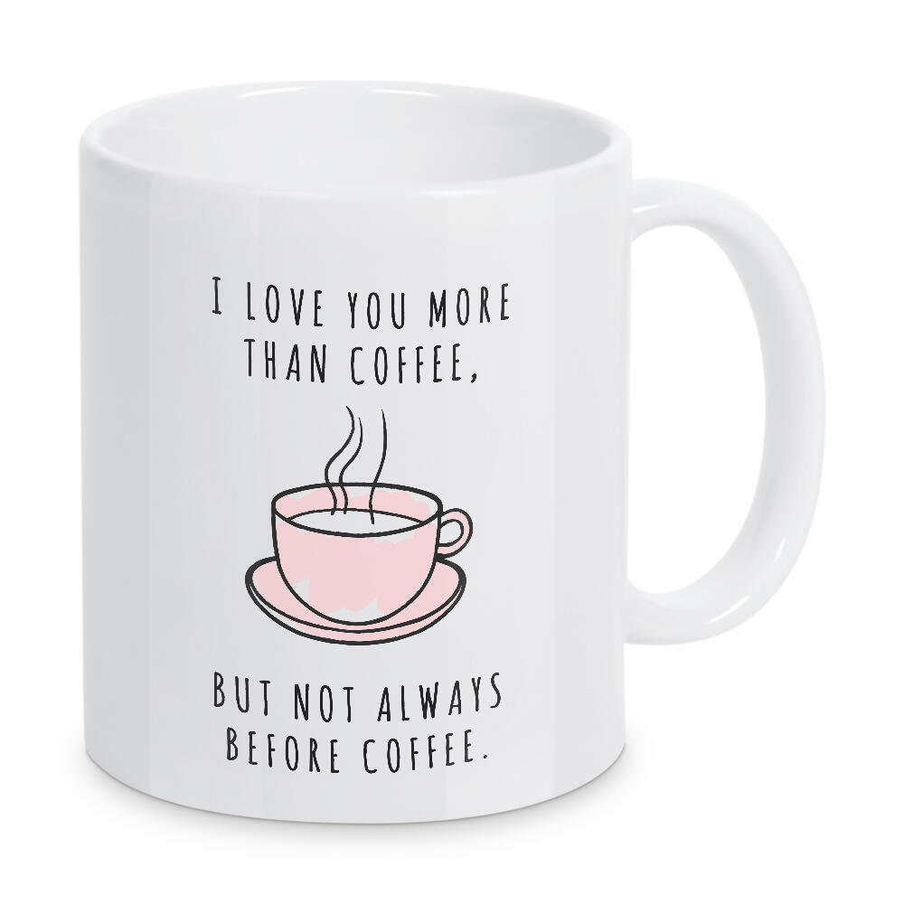 Tasse "More than Coffee" artboxONE - Typografie,Essen & Trinken,Liebe,Für Mama,Für Papa