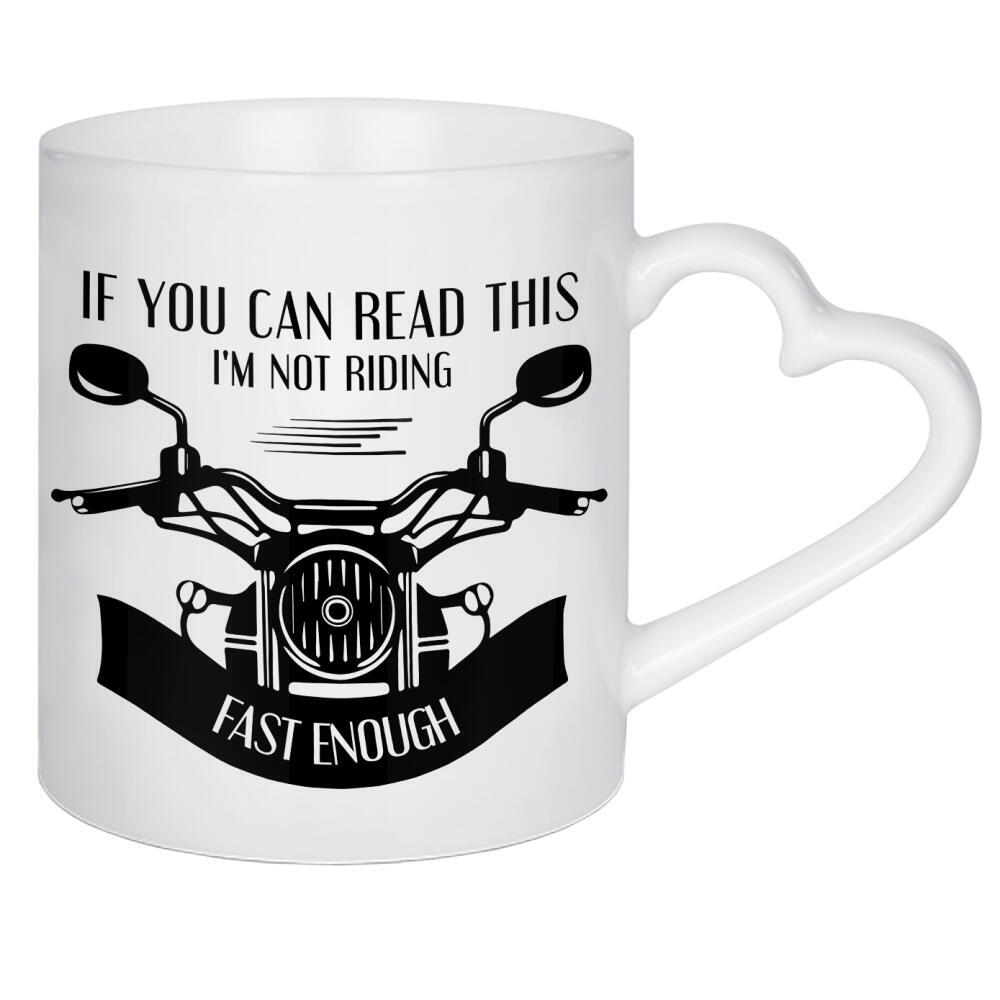 Herztasse "Motorradliebe" artboxONE - Typografie,Schwarzweiß,Für Papa,Männer - Motorrad,Toure66,On the road,Fahren,Speed,Adrenalin