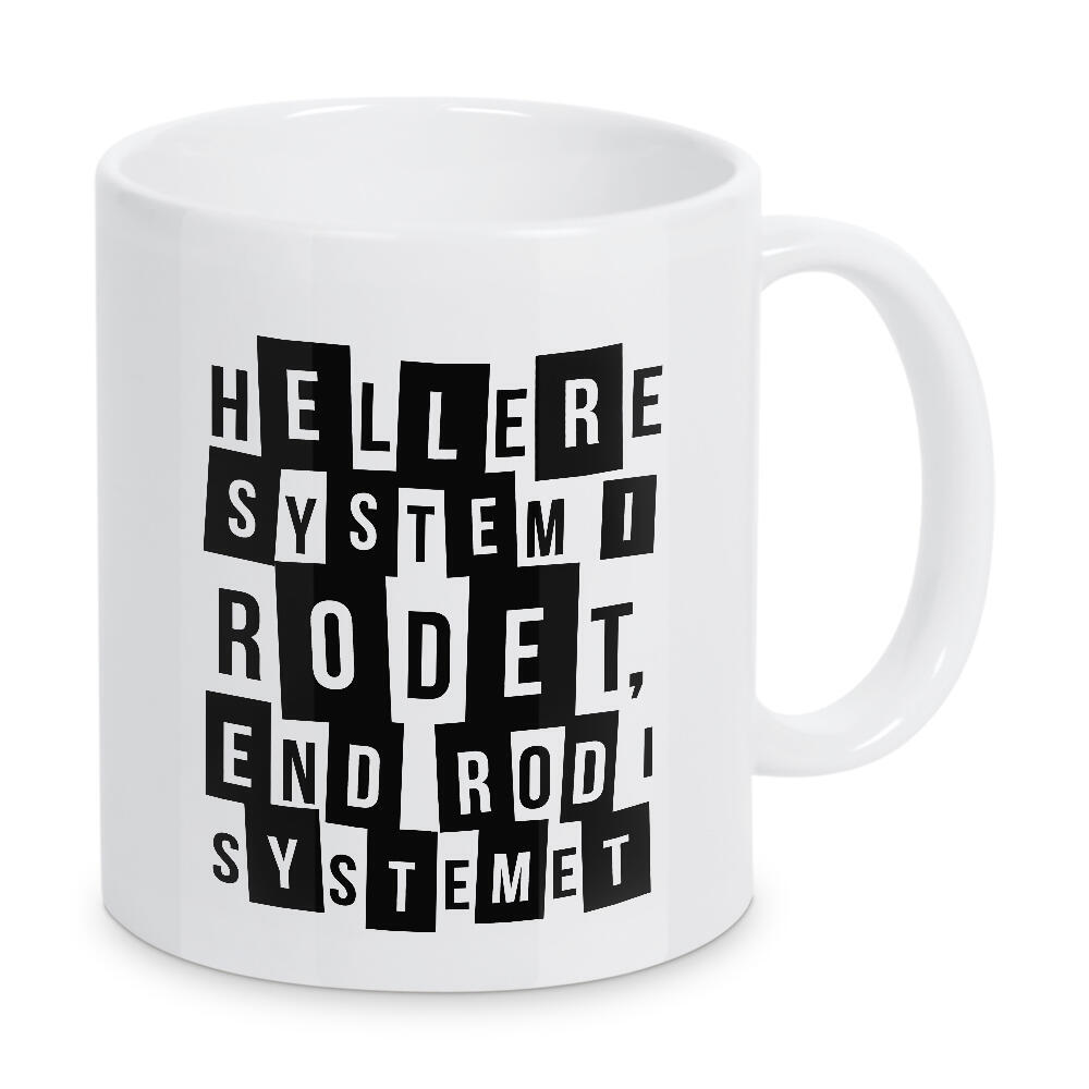 Tasse "Chaos" artboxONE - Typografie,Schwarzweiß - Spruch,Wörter,Ordnung,Dänisch,Sprichwort,System