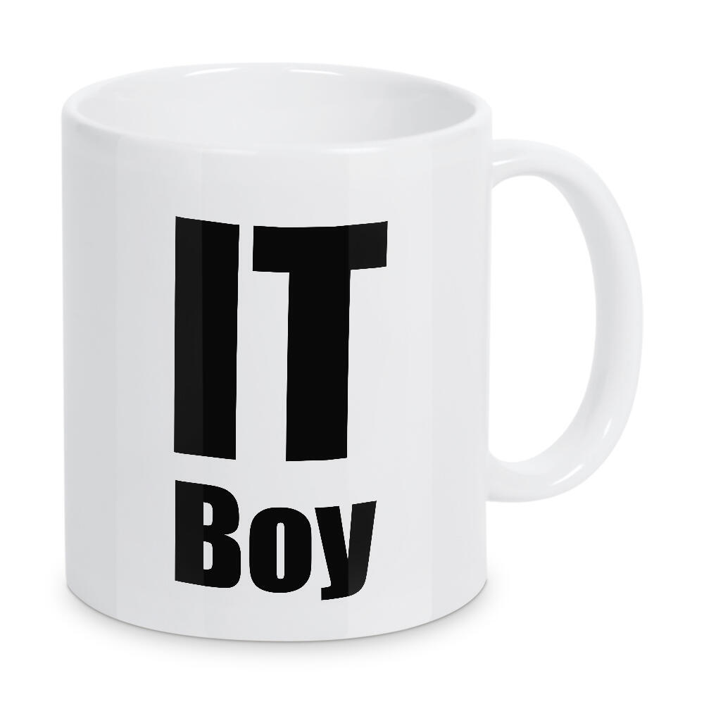 Tasse "It Boy" artboxONE - Typografie,Schwarzweiß - It,Technik,Programmierer,Itler,Informatiker,Markus,Axel