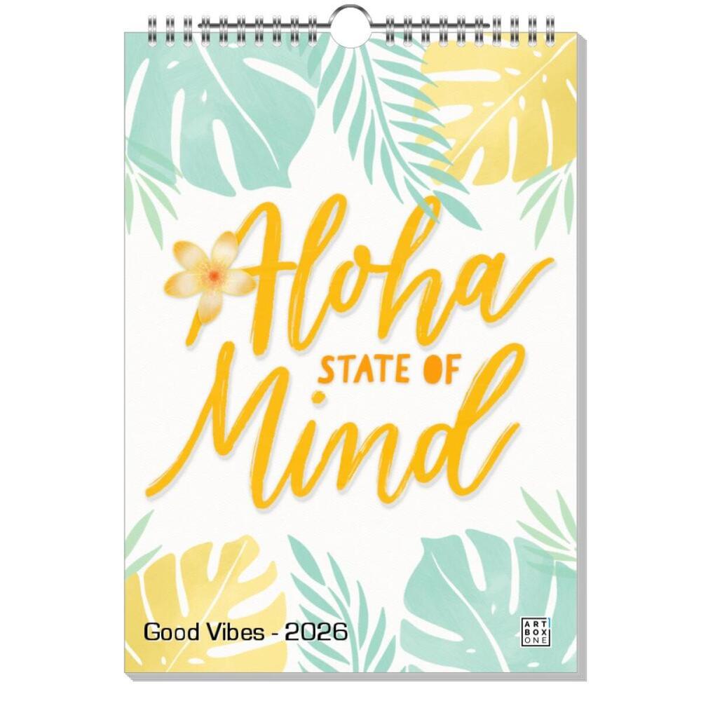 artboxONE Wandkalender A4 2026 Good Vibes Positiv