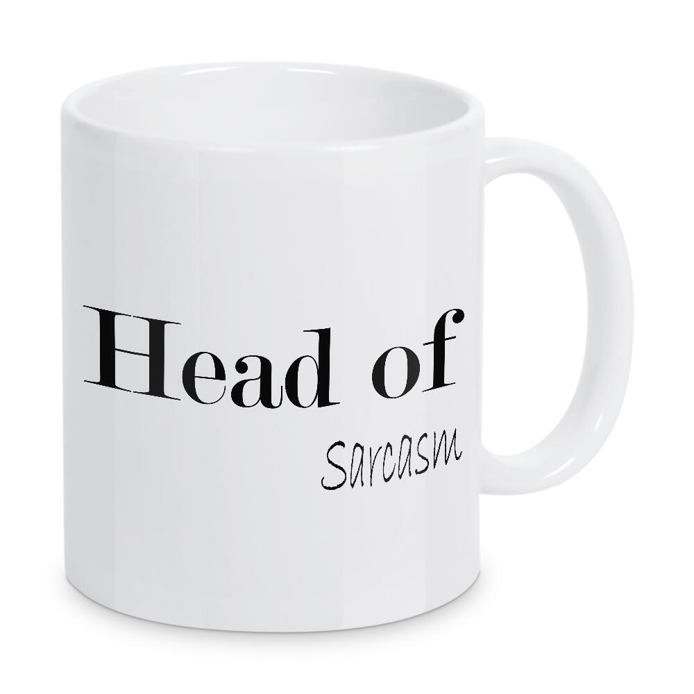 Tasse "Head of Sarcasm" artboxONE - Typografie,Schwarzweiß - Boss,Chef,Sarkasmus,Sakastisch,Ceo