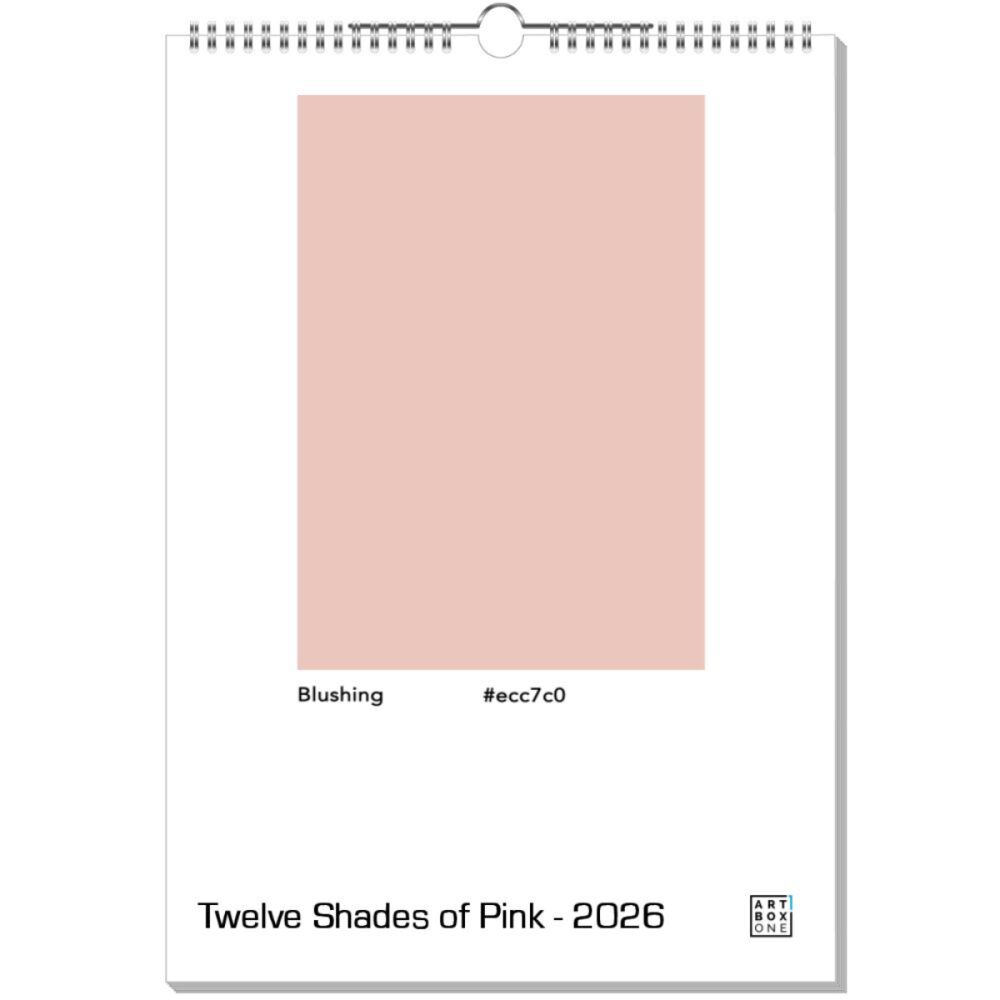 artboxONE Wandkalender A3 2026 Twelve Shades of Pink Pink