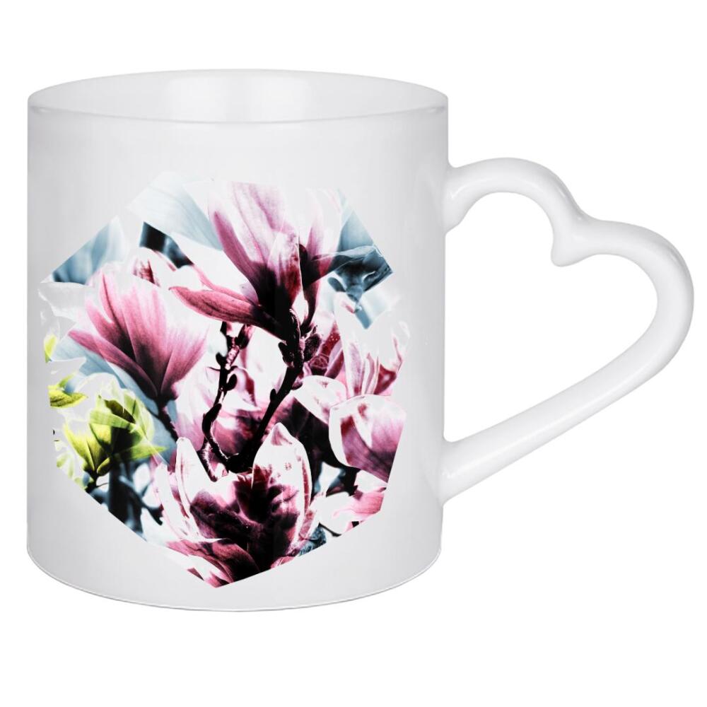 Herztasse "Magnolia 01" artboxONE - Natur,Floral - Magnolie,Blume,Blumen,Baum,Natur,Muster,Flowers,Nature,Wiese,Meadow,Strauss,Bouquet