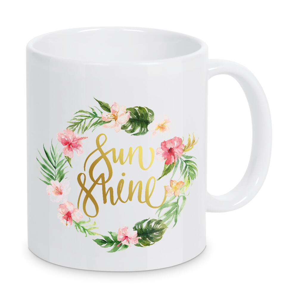 Tasse "Sunshine" artboxONE - Typografie,Natur,Floral,Reise / Strand und Meer