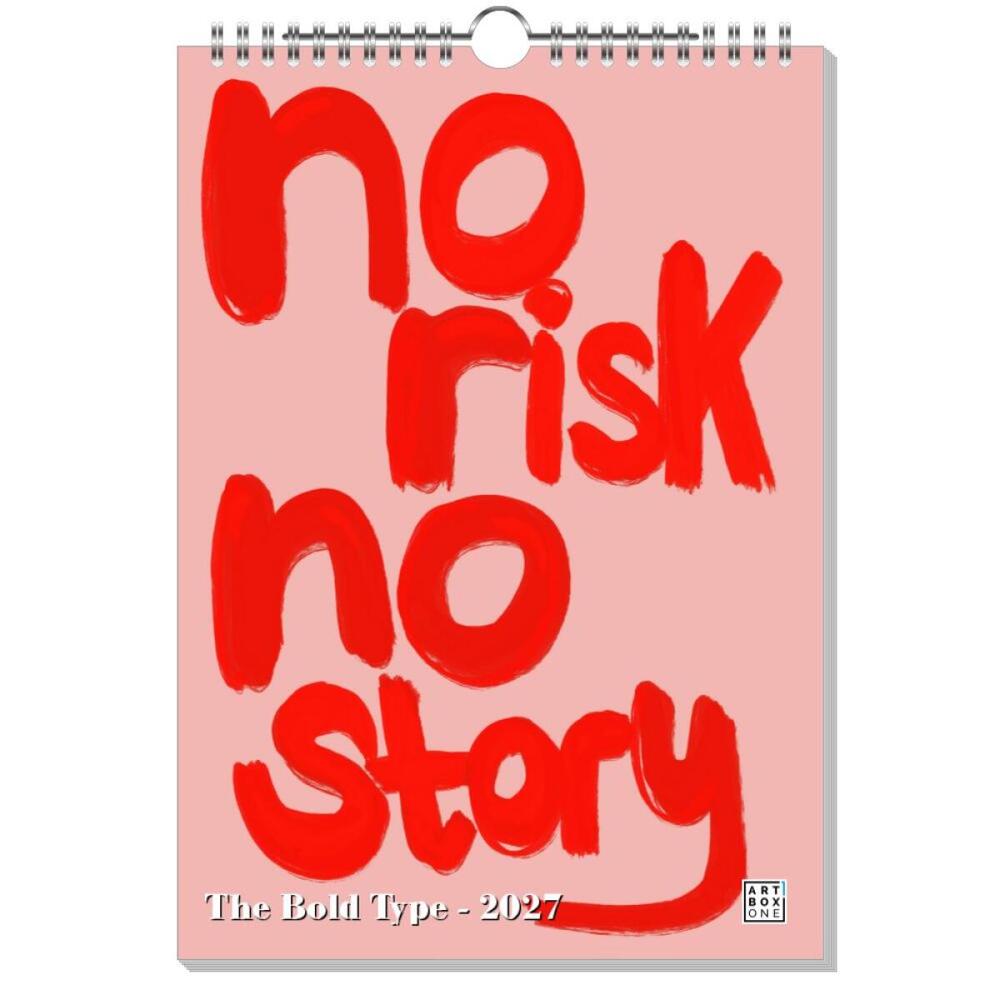 artboxONE Wandkalender A4 2026 The Bold Type Typografie