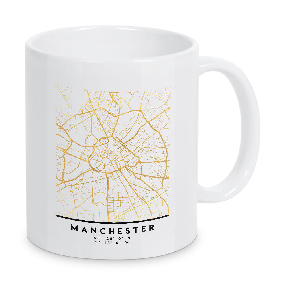 Tasse "MANCHESTER ENGLAND STREET MAP ART" artboxONE - Städte,Reise,Kartografie