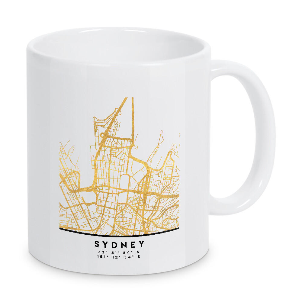 Tasse "SYDNEY AUSTRALIA STREET MAP ART" artboxONE - Städte,Reise,Städte / Sydney,Kartografie