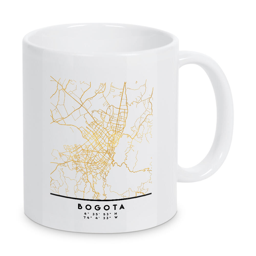 Tasse "BOGOTA COLOMBIA STREET MAP ART" artboxONE - Städte,Reise,Kartografie