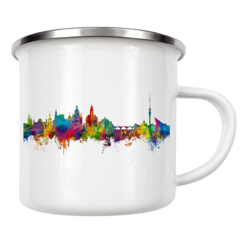 Emaille Tasse "Dresden Germany Skyline" artboxONE - Städte,Reise,Städte / Dresden