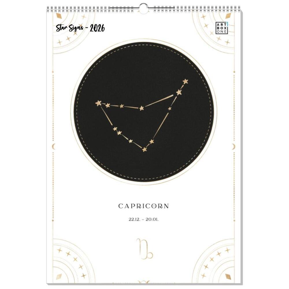 artboxONE Wandkalender A2 2026 Star Signs Sternzeichen