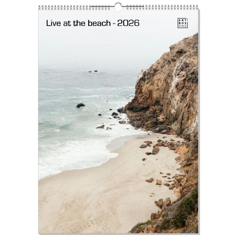 artboxONE Wandkalender A2 2026 Live at the beach Strand