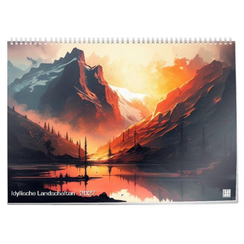 artboxONE Klappkalender A2 2025 Idyllische Landschaften Landschaften