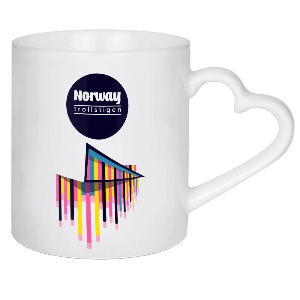 Herztasse "Norway - Trollstigen" artboxONE - Typografie,Reise,Architektur