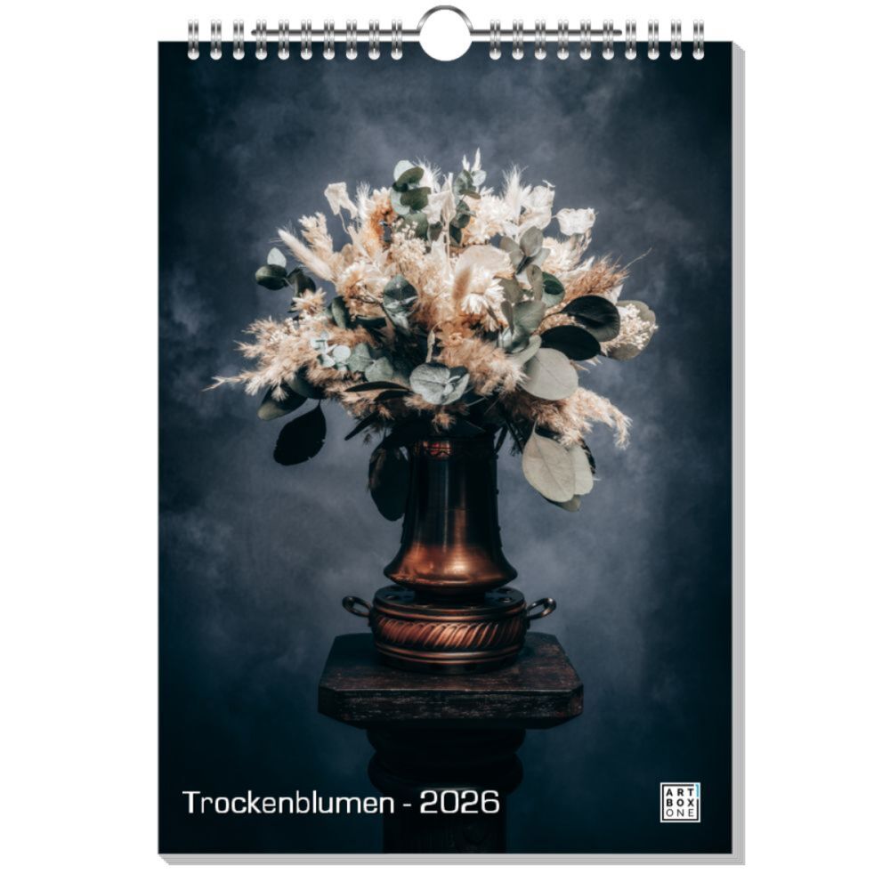 artboxONE Wandkalender A4 2026 Trockenblumen Trockenblumen