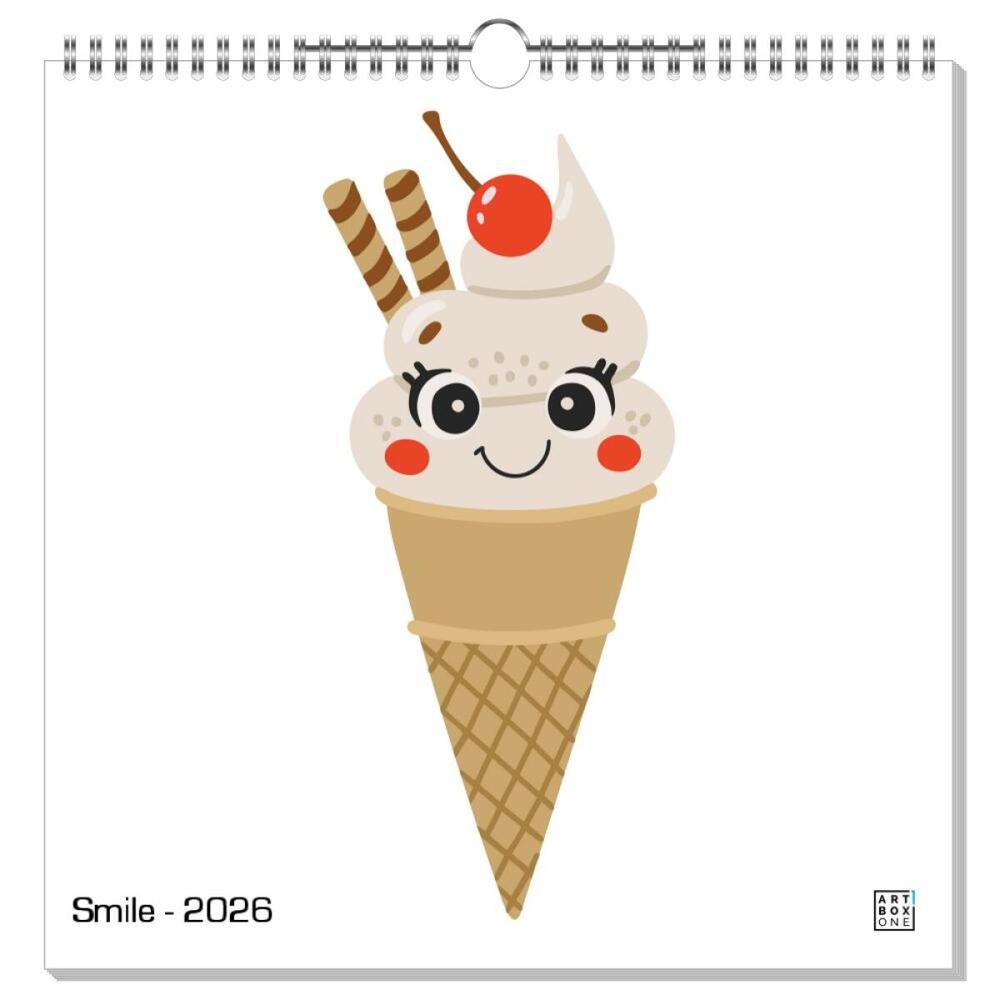 artboxONE Wandkalender Quadratisch 2026 Smile Kinder