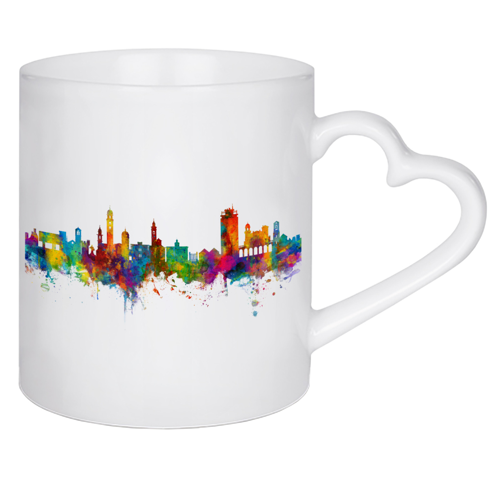Herztasse "Lugano Switzerland Skyline 2" artboxONE - Städte,Reise