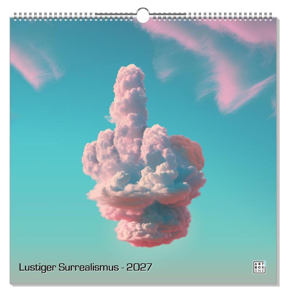 artboxONE Wandkalender Quadratisch XXL 2026 Lustiger Surrealismus Surrealismus