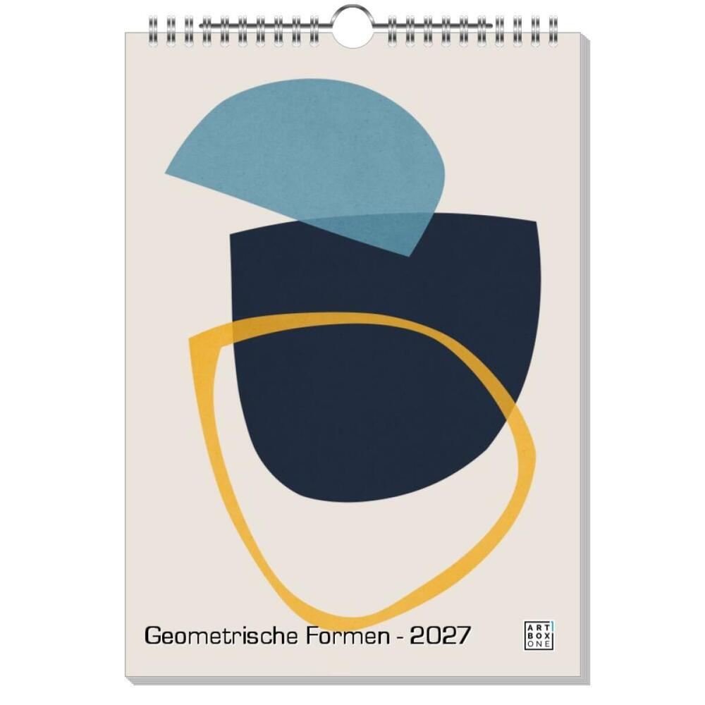 artboxONE Wandkalender A4 2026 Geometrische Formen Formen