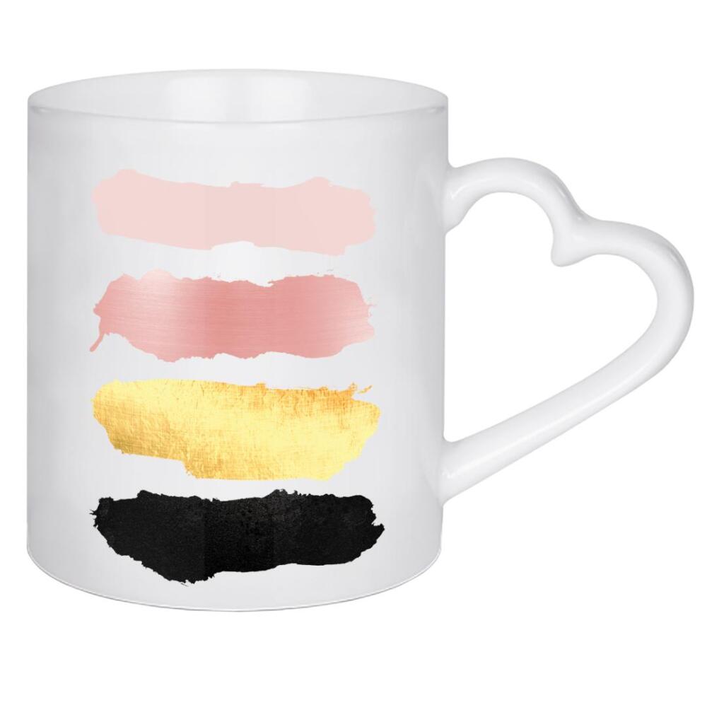 Herztasse "Glam Brushstrokes" artboxONE - Abstrakt,Festivals